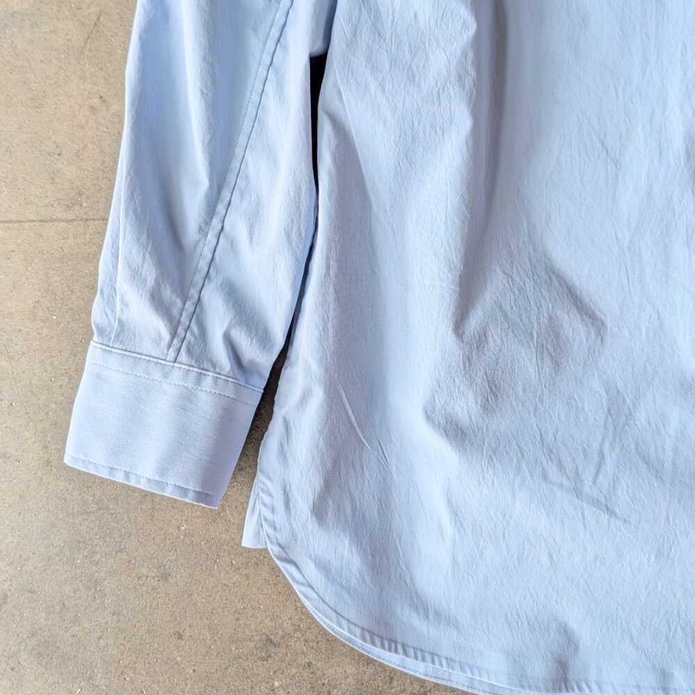 Athleta Oversized Performance Poplin Shirt in Heron Blue size XS - Picture 4 of 8